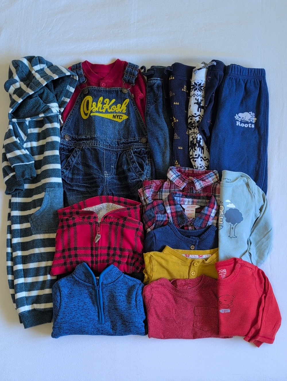 OSH KOSH & ROOTS | 17pc Autumn Winter Mix Match Capsule Wardrobe Bundle | 6-12M